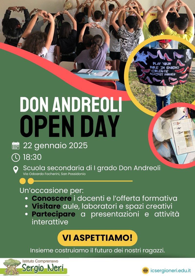 Open Day alla scuola secondaria di primo grado Don Andreoli